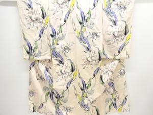 大正ロマン　花模様単衣着物